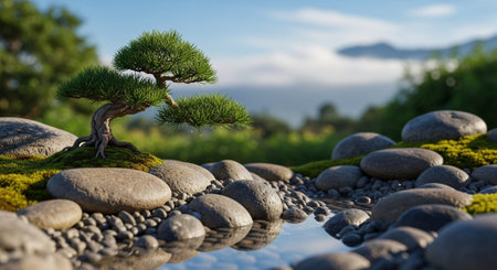 Majestic Trees and Scenic Nature Landscapes in All Seasons with Fantasy and Neon Light Concepts.