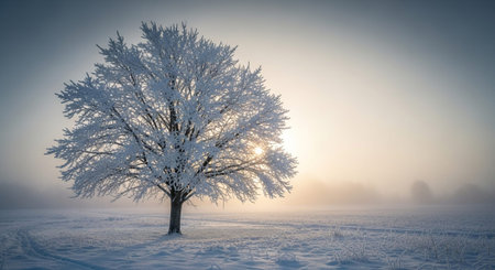 Majestic Trees and Scenic Nature Landscapes in All Seasons with Fantasy and Neon Light Concepts.の写真素材