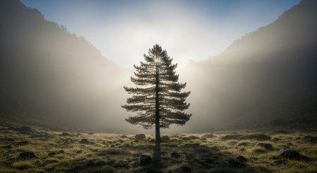 Majestic Trees and Scenic Nature Landscapes in All Seasons with Fantasy and Neon Light Concepts.