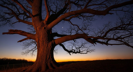 Majestic Trees and Scenic Nature Landscapes in All Seasons with Fantasy and Neon Light Concepts.