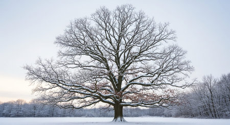 Majestic Trees and Scenic Nature Landscapes in All Seasons with Fantasy and Neon Light Concepts.