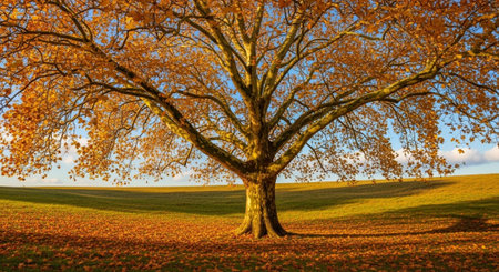 Majestic Trees and Scenic Nature Landscapes in All Seasons with Fantasy and Neon Light Concepts.