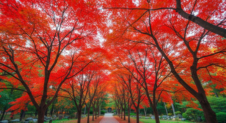 Majestic Trees and Scenic Nature Landscapes in All Seasons with Fantasy and Neon Light Concepts.