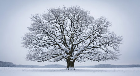 Majestic Trees and Scenic Nature Landscapes in All Seasons with Fantasy and Neon Light Concepts.の写真素材