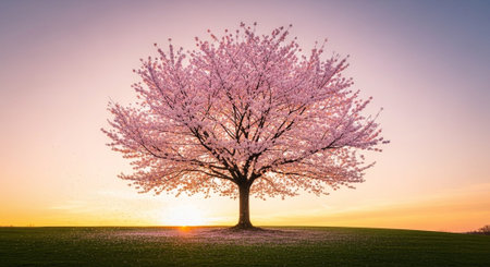 Majestic Trees and Scenic Nature Landscapes in All Seasons with Fantasy and Neon Light Concepts.