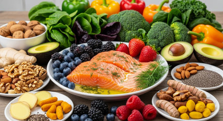 Organic Healthy Food, Fresh Fruits and Vegetables, Farm Animals and Scenic Countryside Landscape Collection.の写真素材