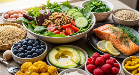 Organic Healthy Food, Fresh Fruits and Vegetables, Farm Animals and Scenic Countryside Landscape Collection.の写真素材