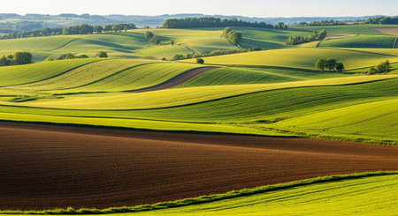 Organic Healthy Food, Fresh Fruits and Vegetables, Farm Animals and Scenic Countryside Landscape...