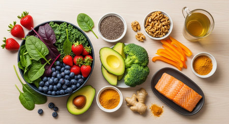 Organic Healthy Food, Fresh Fruits and Vegetables, Farm Animals and Scenic Countryside Landscape...