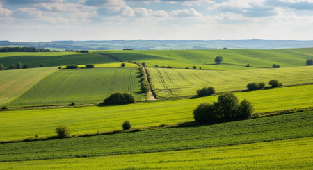 Organic Healthy Food, Fresh Fruits and Vegetables, Farm Animals and Scenic Countryside Landscape...