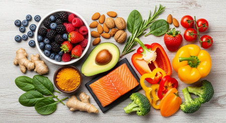 Organic Healthy Food, Fresh Fruits and Vegetables, Farm Animals and Scenic Countryside Landscape...
