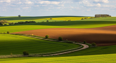 Organic Healthy Food, Fresh Fruits and Vegetables, Farm Animals and Scenic Countryside Landscape...