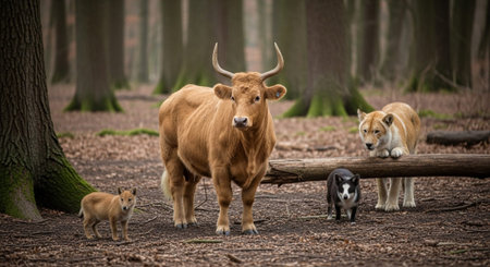 Organic Healthy Food, Fresh Fruits and Vegetables, Farm Animals and Scenic Countryside Landscape Collection.の写真素材