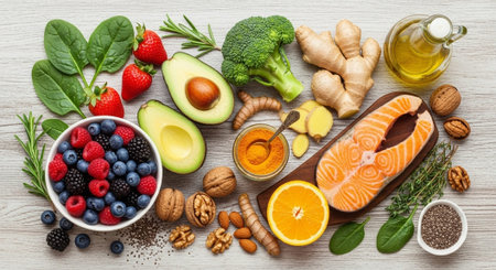Organic Healthy Food, Fresh Fruits and Vegetables, Farm Animals and Scenic Countryside Landscape...