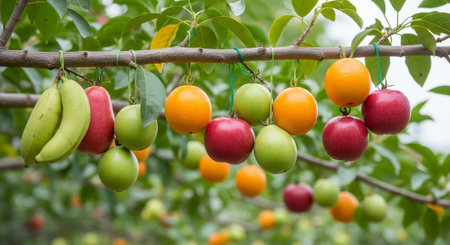 Organic Healthy Food, Fresh Fruits and Vegetables, Farm Animals and Scenic Countryside Landscape...
