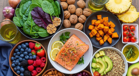 Organic Healthy Food, Fresh Fruits and Vegetables, Farm Animals and Scenic Countryside Landscape...