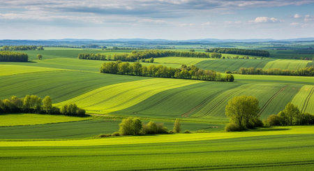 Organic Healthy Food, Fresh Fruits and Vegetables, Farm Animals and Scenic Countryside Landscape...