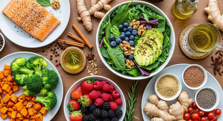 Organic Healthy Food, Fresh Fruits and Vegetables, Farm Animals and Scenic Countryside Landscape...