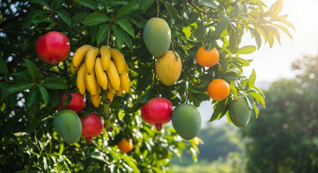 Organic Healthy Food, Fresh Fruits and Vegetables, Farm Animals and Scenic Countryside Landscape Collection.
