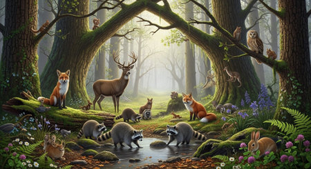 Organic Healthy Food, Fresh Fruits and Vegetables, Farm Animals and Scenic Countryside Landscape...