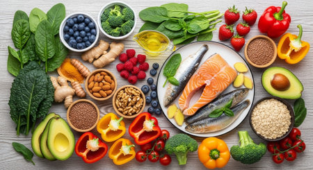 Organic Healthy Food, Fresh Fruits and Vegetables, Farm Animals and Scenic Countryside Landscape...