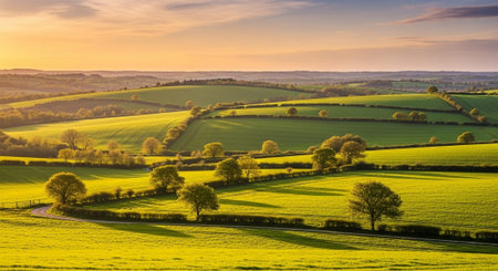 Organic Healthy Food, Fresh Fruits and Vegetables, Farm Animals and Scenic Countryside Landscape...