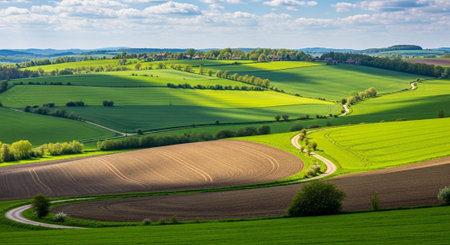 Organic Healthy Food, Fresh Fruits and Vegetables, Farm Animals and Scenic Countryside Landscape...