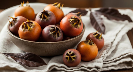 Fresh Ripe Fruits Isolated on Natural Background â€“ Healthy Organic Tropical Fruit.