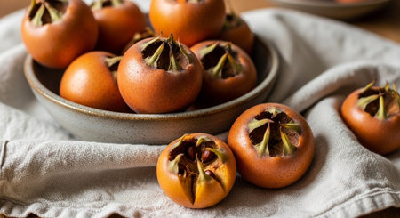 Fresh Ripe Fruits Isolated on Natural Background â Healthy Organic Tropical Fruit.の写真素材