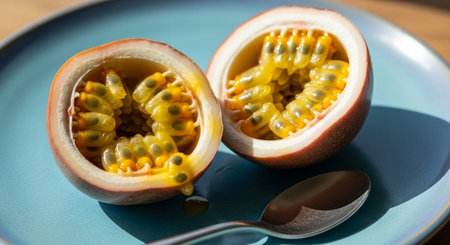 Fresh Ripe Fruits Isolated on Natural Background â€“ Healthy Organic Tropical Fruit.