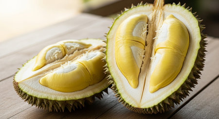 Fresh Ripe Fruits Isolated on Natural Background â€“ Healthy Organic Tropical Fruit.