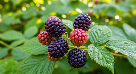 Fresh Ripe Fruits Isolated on Natural Background â€“ Healthy Organic Tropical Fruit.