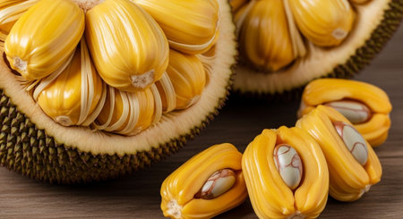 Fresh Ripe Fruits Isolated on Natural Background â€“ Healthy Organic Tropical Fruit.