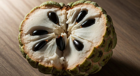 Fresh Ripe Fruits Isolated on Natural Background â€“ Healthy Organic Tropical Fruit.