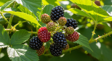 Fresh Ripe Fruits Isolated on Natural Background â€“ Healthy Organic Tropical Fruit.