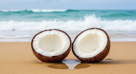 Fresh Ripe Fruits Isolated on Natural Background â€“ Healthy Organic Tropical Fruit.
