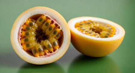 Fresh Ripe Fruits Isolated on Natural Background â€“ Healthy Organic Tropical Fruit.