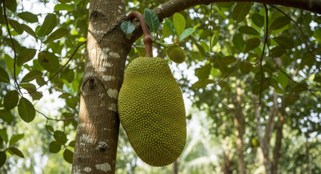 Fresh Ripe Fruits Isolated on Natural Background â€“ Healthy Organic Tropical Fruit.