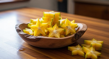 Fresh Ripe Fruits Isolated on Natural Background â Healthy Organic Tropical Fruit.の写真素材