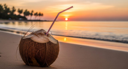 Fresh Ripe Fruits Isolated on Natural Background â Healthy Organic Tropical Fruit.の写真素材