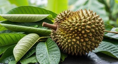 Fresh Ripe Fruits Isolated on Natural Background â€“ Healthy Organic Tropical Fruit.