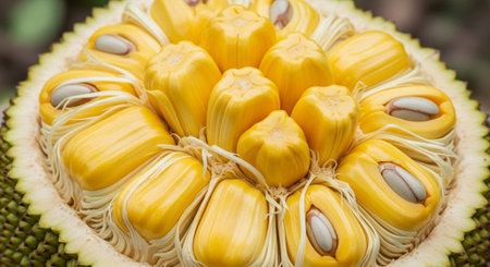 Fresh Ripe Fruits Isolated on Natural Background â€“ Healthy Organic Tropical Fruit.
