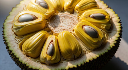 Fresh Ripe Fruits Isolated on Natural Background â€“ Healthy Organic Tropical Fruit.