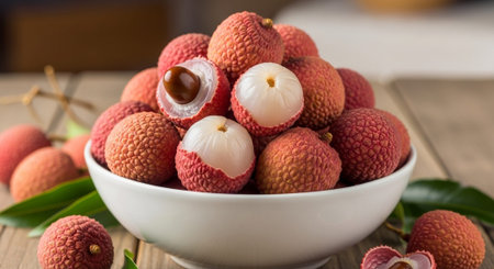 Fresh Ripe Fruits Isolated on Natural Background â€“ Healthy Organic Tropical Fruit.