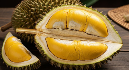 Fresh Ripe Fruits Isolated on Natural Background â€“ Healthy Organic Tropical Fruit.
