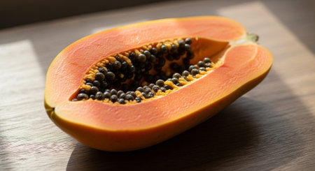 Fresh Ripe Fruits Isolated on Natural Background â Healthy Organic Tropical Fruit.の写真素材