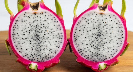 Fresh Ripe Fruits Isolated on Natural Background â€“ Healthy Organic Tropical Fruit.
