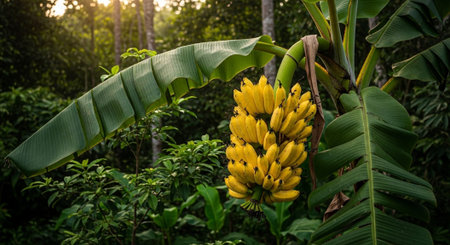 Fresh Ripe Fruits Isolated on Natural Background â Healthy Organic Tropical Fruit.の写真素材