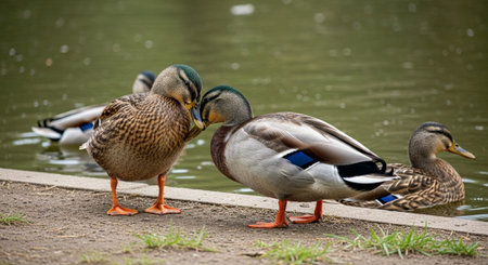 Traditional Farm Animals Grazing in Green Pasture at Sunset, Rural Countryside Landscape.の写真素材
