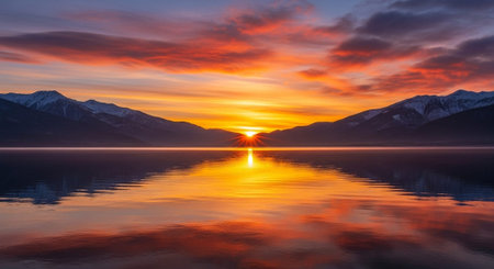 Sunset at Lake Wakatipu, Queenstown, New Zealand